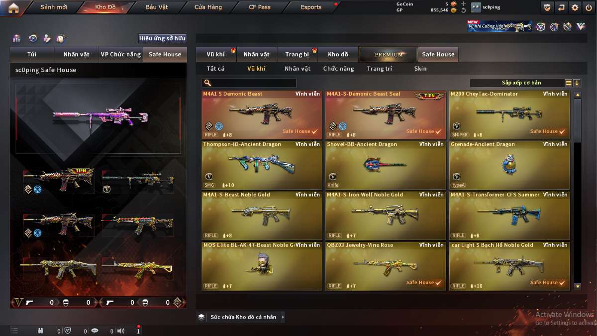 shop acc cf uy tin gia re